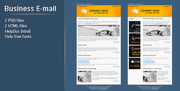 Business E-mail Template - Newsletters Email Templates