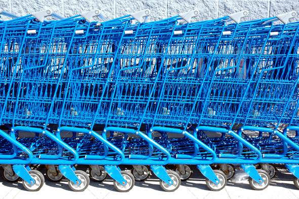 Blue Shopping Carts