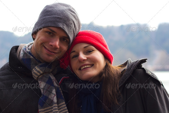 Cute couple smiling