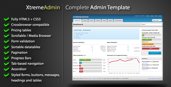 XtremeAdmin - Complete Admin Template