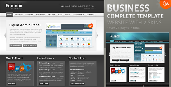 Complete Business Template with 2 Skins - Business Corporate