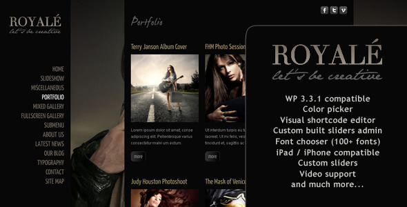 Royale' Creative WordPress Theme - Creative WordPress