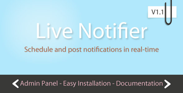 Live Notifier with Scheduler - CodeCanyon Item for Sale