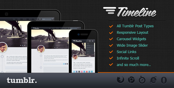 Timeline tumblr theme - ThemeForest Item for Sale