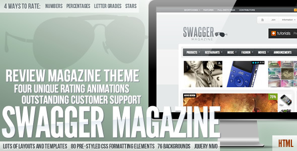 SwagMag - Magazine/Review Theme - Entertainment Site Templates