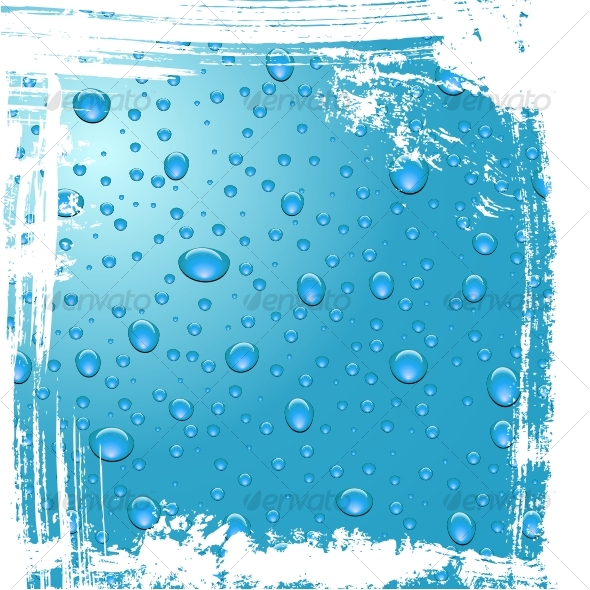 water drop background images. Water drops on blue ackground