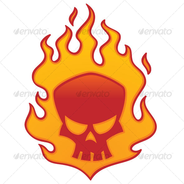Flaming Skull GraphicRiver Item for Sale