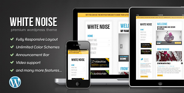 White Noise - Responsive WordPress Theme - Portfolio Creative