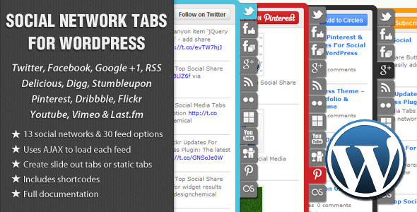 Social Network Tabs For WordPress - CodeCanyon Item for Sale