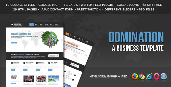 Domination - a Business HTML Template - Business Corporate