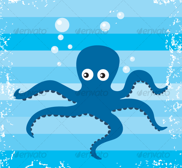 Cartoon Pictures Of Octopus. Vector Octopus - GraphicRiver