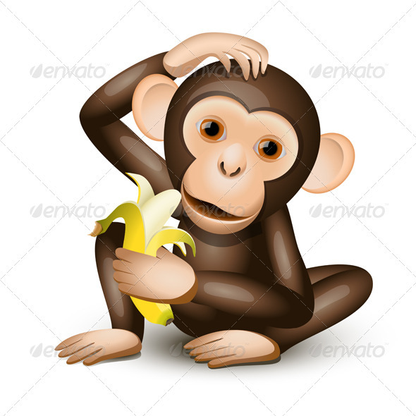 clipart monkey with banana - photo #43