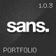 Sans â€“ A Responsive Portfolio WordPress Theme - ThemeForest Item for Sale