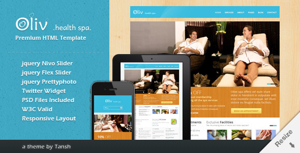 Oliv Responsive Spa Template - Health & Beauty Retail
