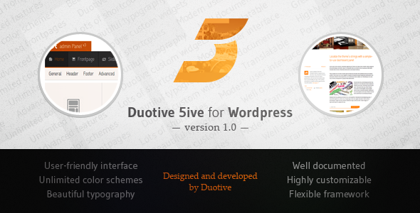 Duotive 5ive for WordPress - Portfolio Creative