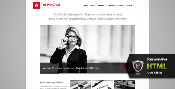 The Practice - Lawyer, Legal Offices HTML Theme - Business Corporate