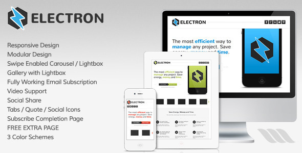 Electron - Responsive Landing Page - Landing Pages Marketing