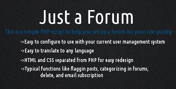 Just a Forum - CodeCanyon Item for Sale