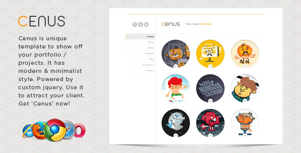 Cenus - Modern Minimalist Website Template - Portfolio Creative