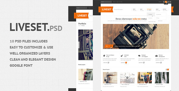 Liveset - Modern and Clean PSD Theme - Corporate PSD Templates