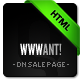 WWWant! - Domain Sales Landing Page HTML Template - ThemeForest Item for Sale