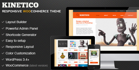 Kinetico - Responsive WordPress E-Commerce - WooCommerce eCommerce
