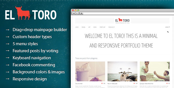 El Toro - Minimal and Responsive Portfolio Theme