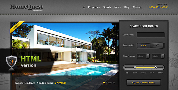 HomeQuest - Real Estate HTML Theme - Business Corporate