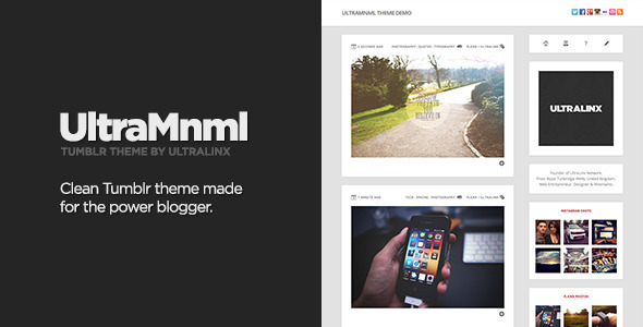 UltraMnml - Clean & Responsive Tumblr Theme - Blog Tumblr