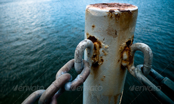 Rusted Chains by the water