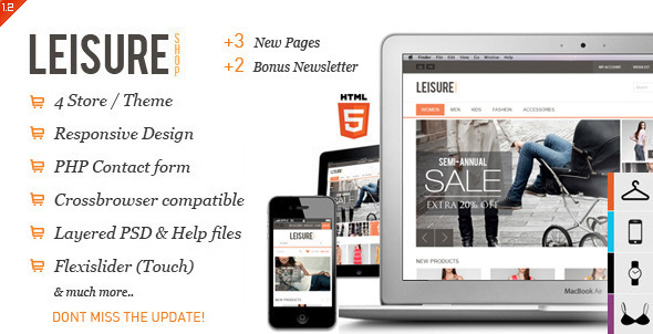Leisure - Responsive E-commerce HTML5 Template - Fashion Retail
