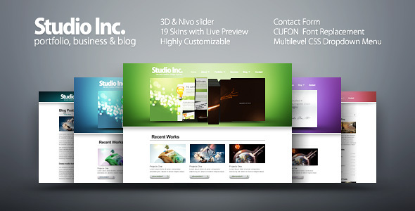 Studio Inc. - portfolio, business & blog - Creative Site Templates