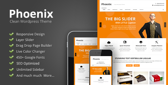 Phoenix - Clean Responsive Wordpress Theme - Corporate WordPress
