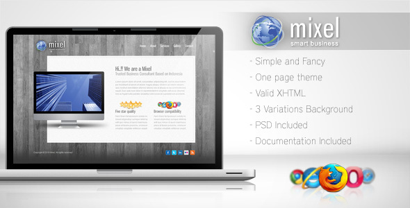 Mixel - Simple One Page Template - Business Corporate