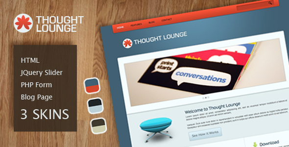 Thought Lounge HTML Template - Corporate Site Templates