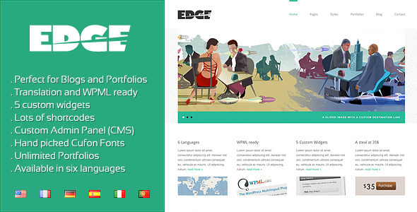 Edge - Professional Corporate and Portfolio WP - Portfolio Creative