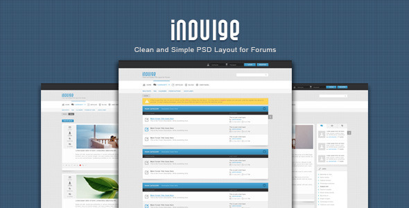 Indulge - Clean PSD for Forums and Blogs - Miscellaneous PSD Templates