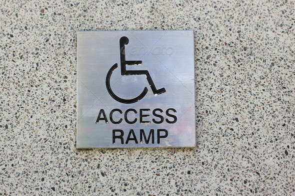 Access Ramp sign - Stock Photo - Images
