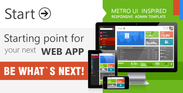 Start - Metro UI Responsive Admin Template - Admin Templates Site Templates