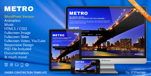 METRO - Responsive Under Construction Template - Under Construction Specialty Pages