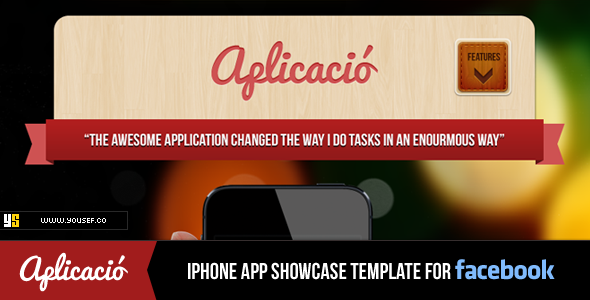 Aplicacio | iPhone App Showcase Facebook Template - Marketing Corporate