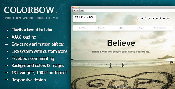 Colorbow - A Onepage Creative Portfolio Theme - Creative WordPress