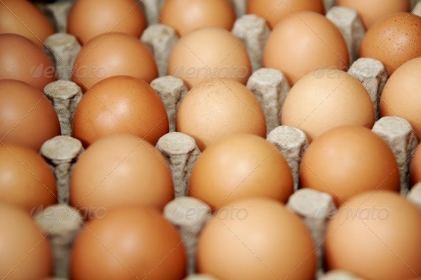 Pallet of eggs in a box