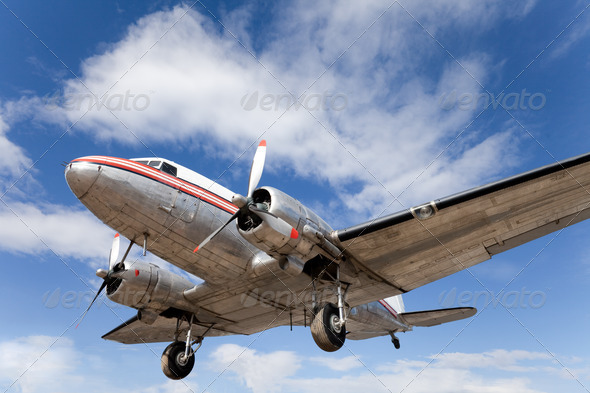 Restored vintage airplane DC-3
