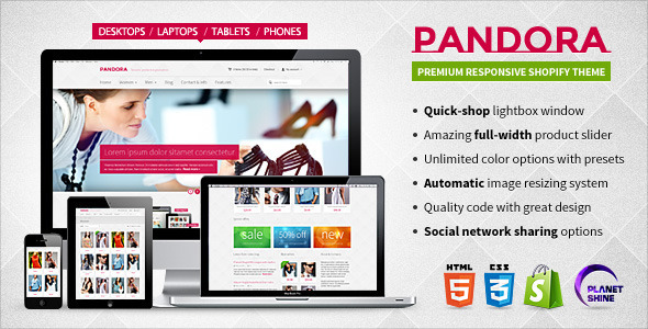 Pandora — Responsive Shopify HTML5 Theme - Shopping Shopify