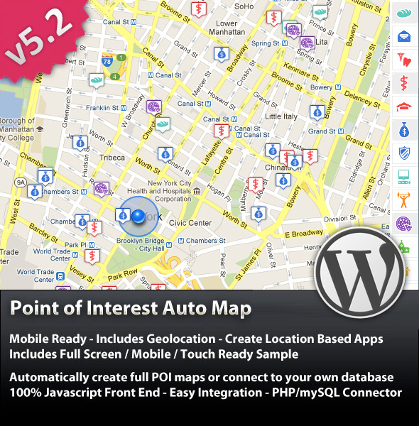 Point Of Interest (POI) Auto Map For Wordpress - CodeCanyon Item for Sale