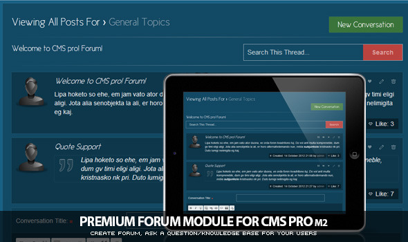 Simple Forum Module for CMS pro! - CodeCanyon Item for Sale