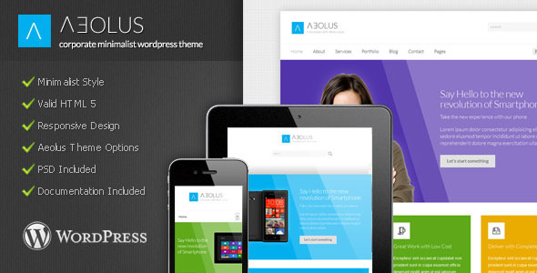 Aeolus - Corporate Minimalist Wordpress Theme - Corporate WordPress