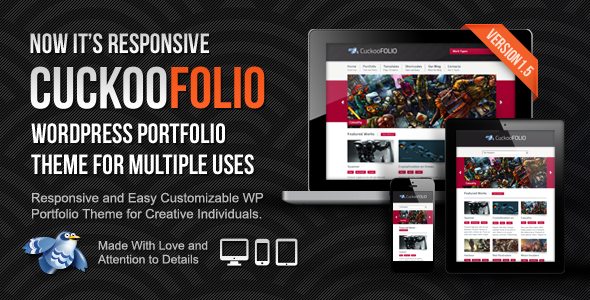CuckooFolio - WP Portfolio Theme for Multiple Uses - Creative WordPress