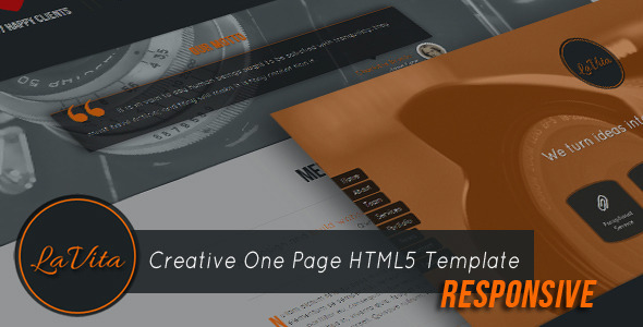 LaVita - Creative One Page HTML5 Template - Creative Site Templates